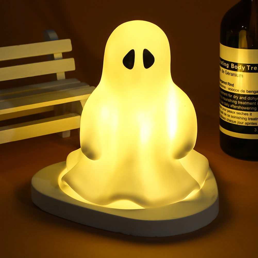 Halloween Decoration Skull LED Night Light Bedroom Table Horror Ghost Lamps Room Decor Bedside Lighting Lamps for Kid Gift XJ250725