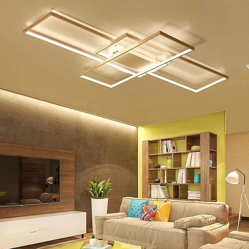 Smart Home Alexa Black/White LED Ceiling Chandelier for Living Study Room Bedroom Aluminum Modern Led Ceiling ChandelierXJ250725