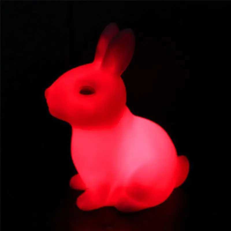 Colorful Rabbit Night Lights for Children Baby Gifts Cartoon Cute Animal Bunny Lamp Christmas Decoration Kids Birthday Gift XJ250725