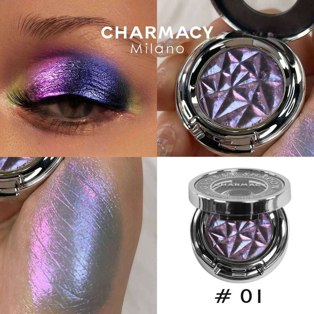 CHARY New 10 ltichrome Single Eye Shadow High Pigment Long Lasting Duo Chrome Eyeshadow Glitter Makeup For Eyes