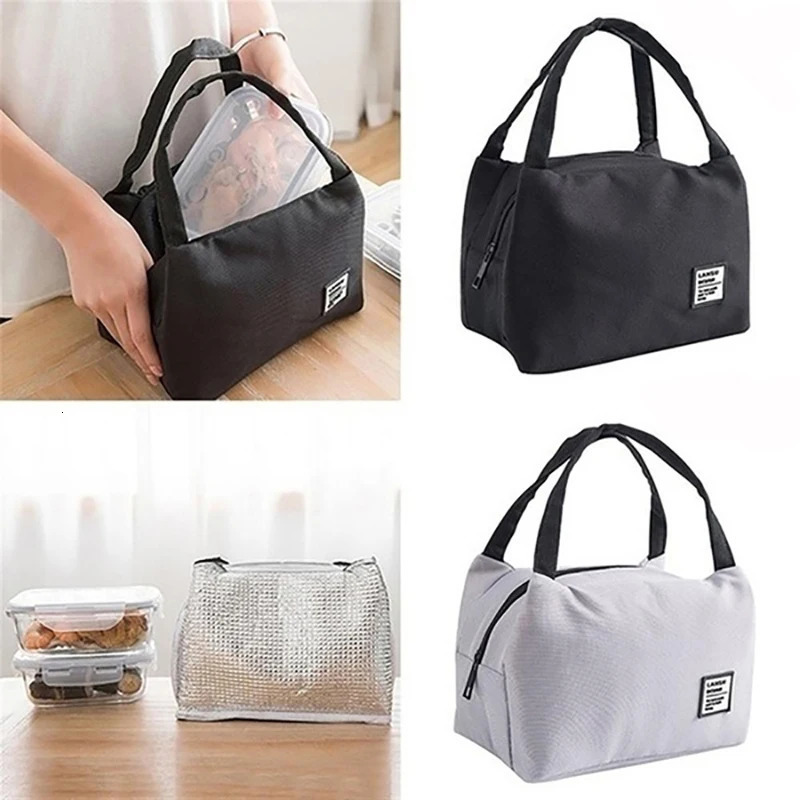 Portable Lunch Bag Tote Insulated Box Canvas Thermal Cold Warm Food Container School Picnic Men Women Bento Storage Pouch 250723