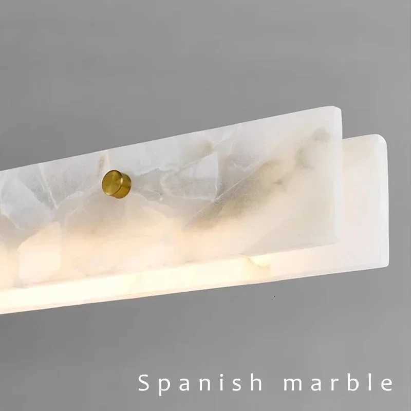 Modern Luxury Style Marble LED Chandelier For Dining Room Kitchen Bedroom Gold Decoration Pendant Lamp Design Suspension Light XJ250725