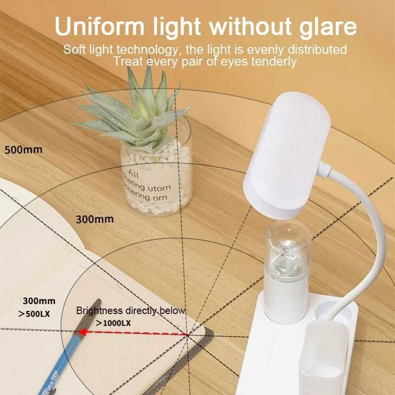 Rechargeable Table Lamp for Study Desk Lamp Reading Light Led Table Light with Fan Led Clock Display Reading Lamp XJ250725
