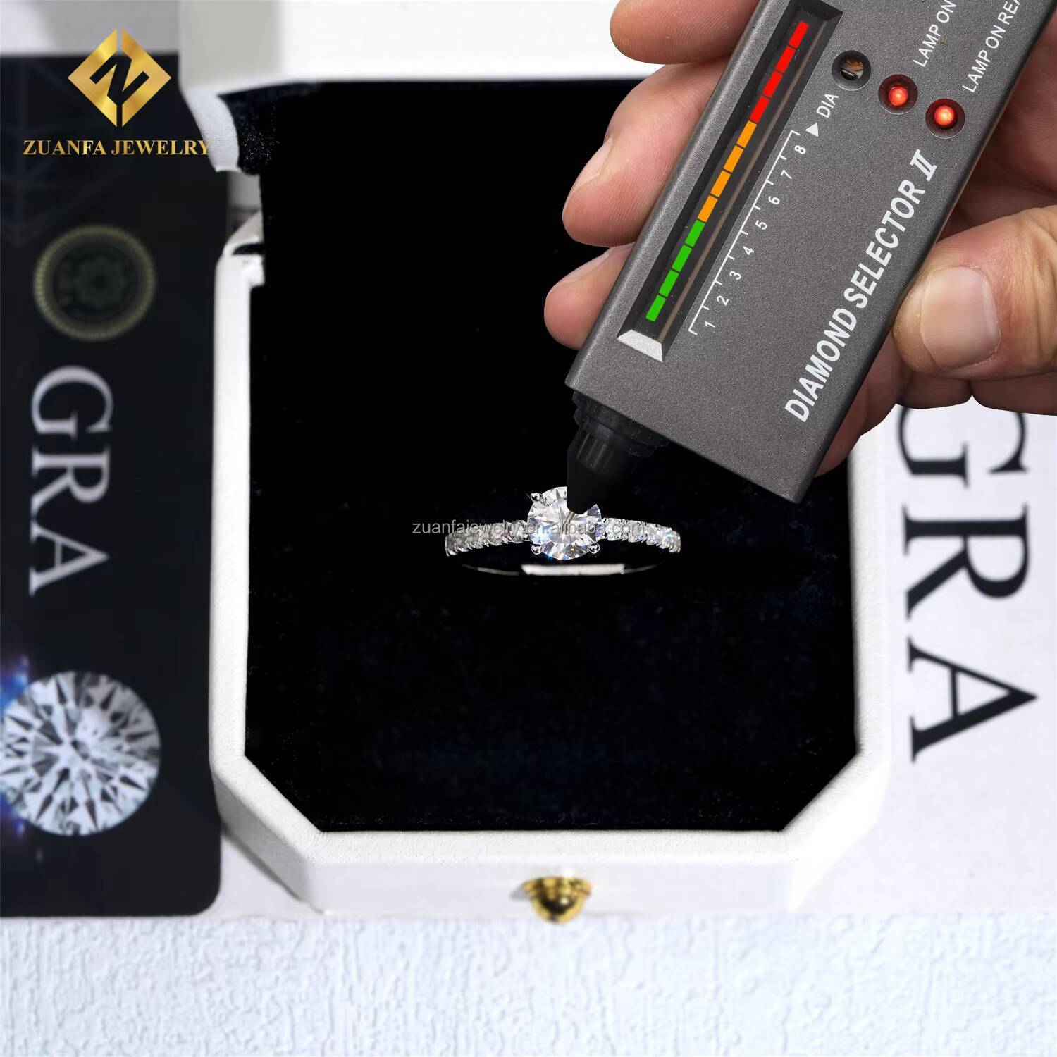 New Design S925 Elegant Style Classic 4 Prong Setting 1Ct VVS Moissanite Diamond Engagement Ring Women Gift With GRA Certificate