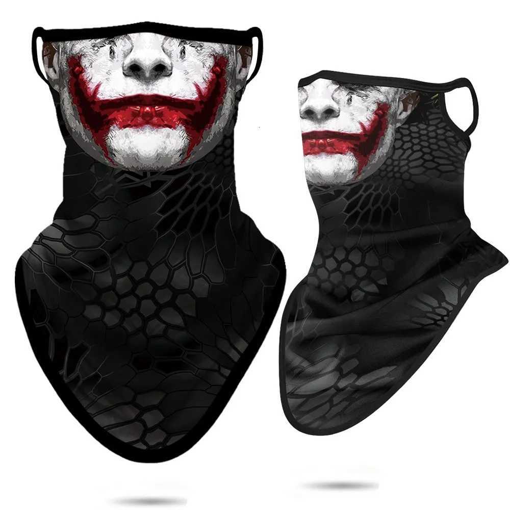 Breathable Skull Scarf Cycling Neck Gaiter Earloop Face Mask Halloween Tube Mask Bandana Bicycle Hiking Motorcycle Balaclava Men Z250725