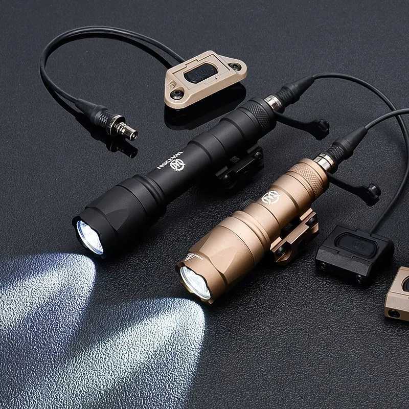 100% Authentic Tactical Airsoft SF M600 M300 Weapon Flashlight M600C M300A White LED Light With Modbutton Pressure Switch MLOK KEYMOD W250722