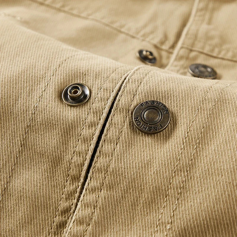 Men Retro Tactical Cargo Jackets Tops Field Casual Fashion Camping Military Jacket Outdoor Multi Pockets Coat 250717