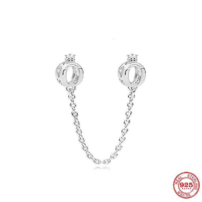 925 Sterling Silver Clear Daisy Flower Butterfly Heart Safety Chain Charm Bead Fits Original Bracelet DIY Women Jewelry XJ250726