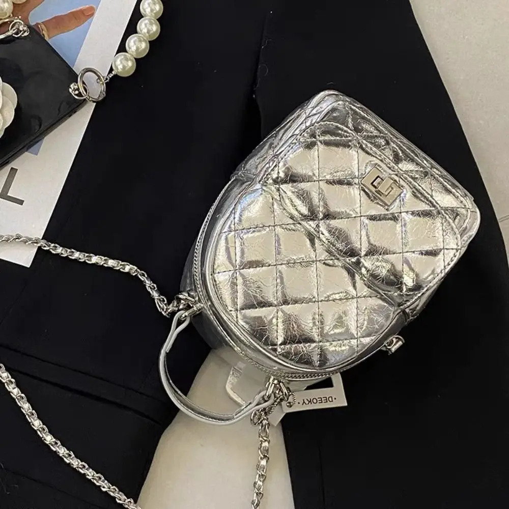 Gift Multifunctional Chain Backpack Leather PU Handbag Shoulder Bag Argyle Bow Element Travel Backpacks 250723