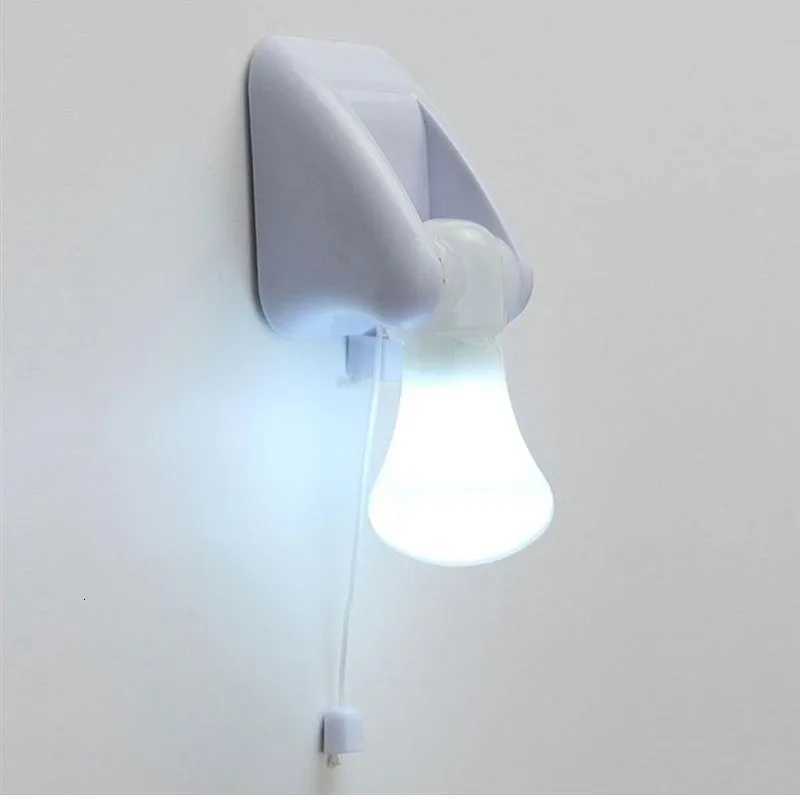 LED Pull Cord Wall Night Lights Cabinet Closet Table Lamp Self Adhesive Bulb For Home Toilet Bedroom Lighting Battery Operated XJ250725