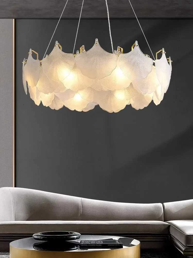 Modern Luxury Lustre Led Glass Chandelier Living Dining Room Circle Pendant Lights Indoor Decoration Home Hanging Lamps LightingXJ250725
