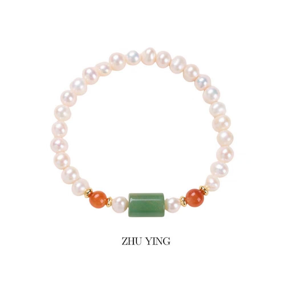New Design Chinese Style Natural Freshwater Pearl Bracelet Vintage Versatile Trendy Jewelry for Women