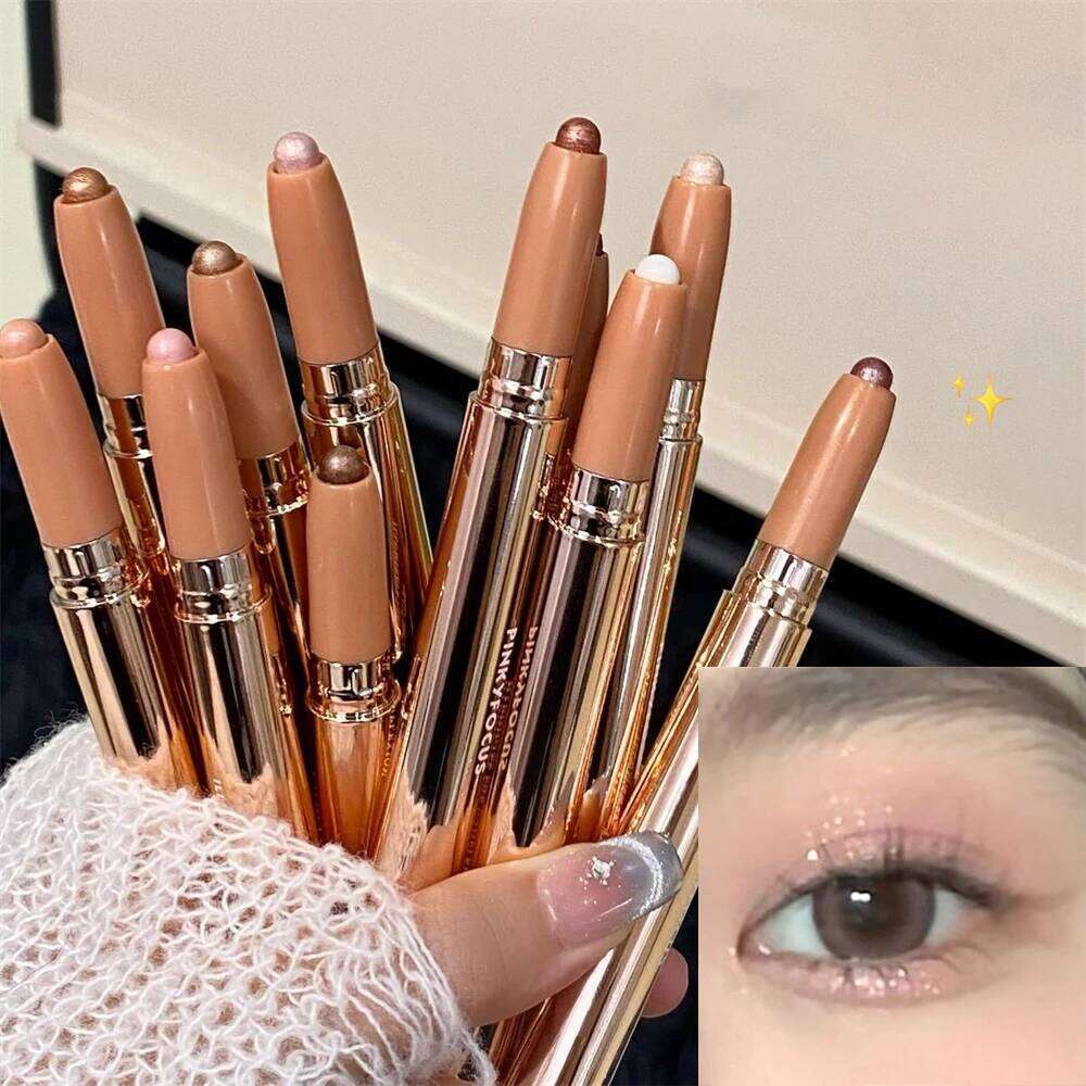 Mocha Brown 3D Shimmer Instant Brightener Pearlescent Glow Highlighter Stick Sparkling Eye Makeup Lasting Eyeshadow Pencil X250726