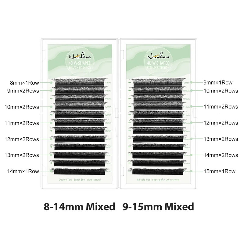 NATUHANA WShaped 4D 5D Volume Eyelash s Premade Fans W Shape Lashes Natural Soft False Eyelashes for Makeup 250714
