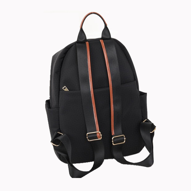 XY9637 Men's and Women's Backpack Waterproof Oxford Cloth With Cowhide Leather Fashionable Multi Pocket Lightweight Commuting Bag