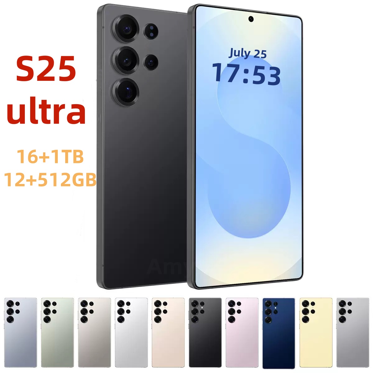High-End S25 16GB+1TB Model - Premium Android Telephone with Large 6.9in HD Touchscreen,S24 Ultra Smartphone Advanced Security via Face ID GPS Mobile 