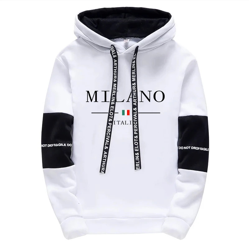 est Fahsion Mens Sportswear Hooded Sweatshirts Jogger Pants Male Daily Casual Sport Jogging Suit Italia Milan Printed Hoodies 250717