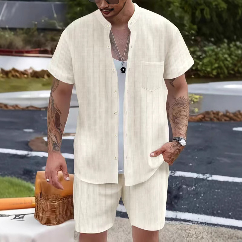 Designer tracksuit man set sportswear fitness loose short sleeve shorts 2 in 1 outdoor casual daily wear plaid two piece sets