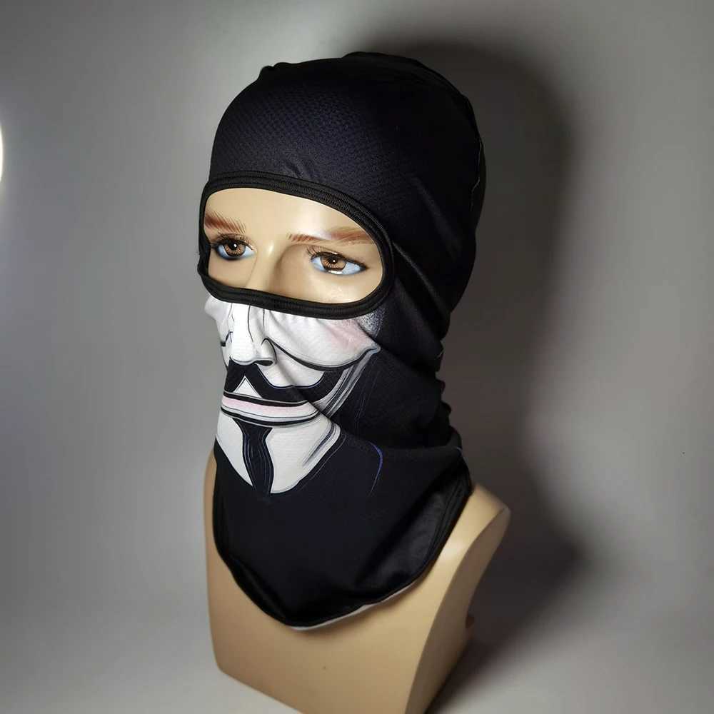Realistic Balaclava Cosplay Full Face Shield Hip Hop Headgear Windproof Hood Headband for Halloween Neck Gaiter Ski Mask Z250725