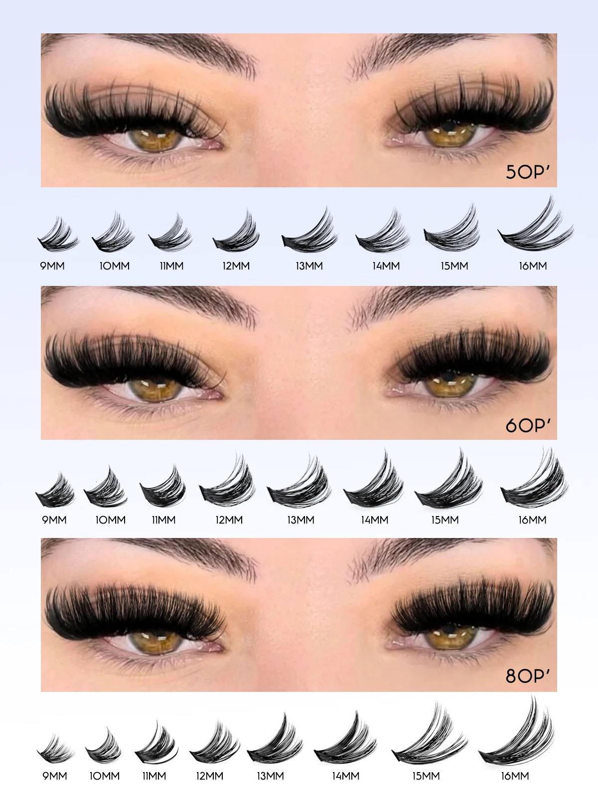 GROINNEYA Eyelash Clusters Kit Large capacity Wispy Individual Lashes Natural DIY Cluster s for Beginners 250714