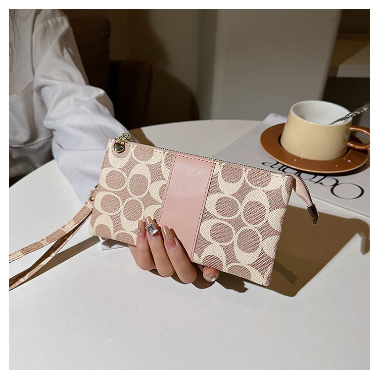 Soft Leather Printed Handbag 2025 Designer's New Women's Fashion Lightweight Mini Wallet Versatile and Portable free shipping black pink whi