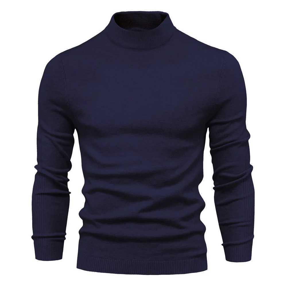 New Turtle Neck Solid Color Quality Warm Slim Turtleneck Sweaters Pullover Men Winter Turtleneck Thick Mens Casual Sweaters Z250725