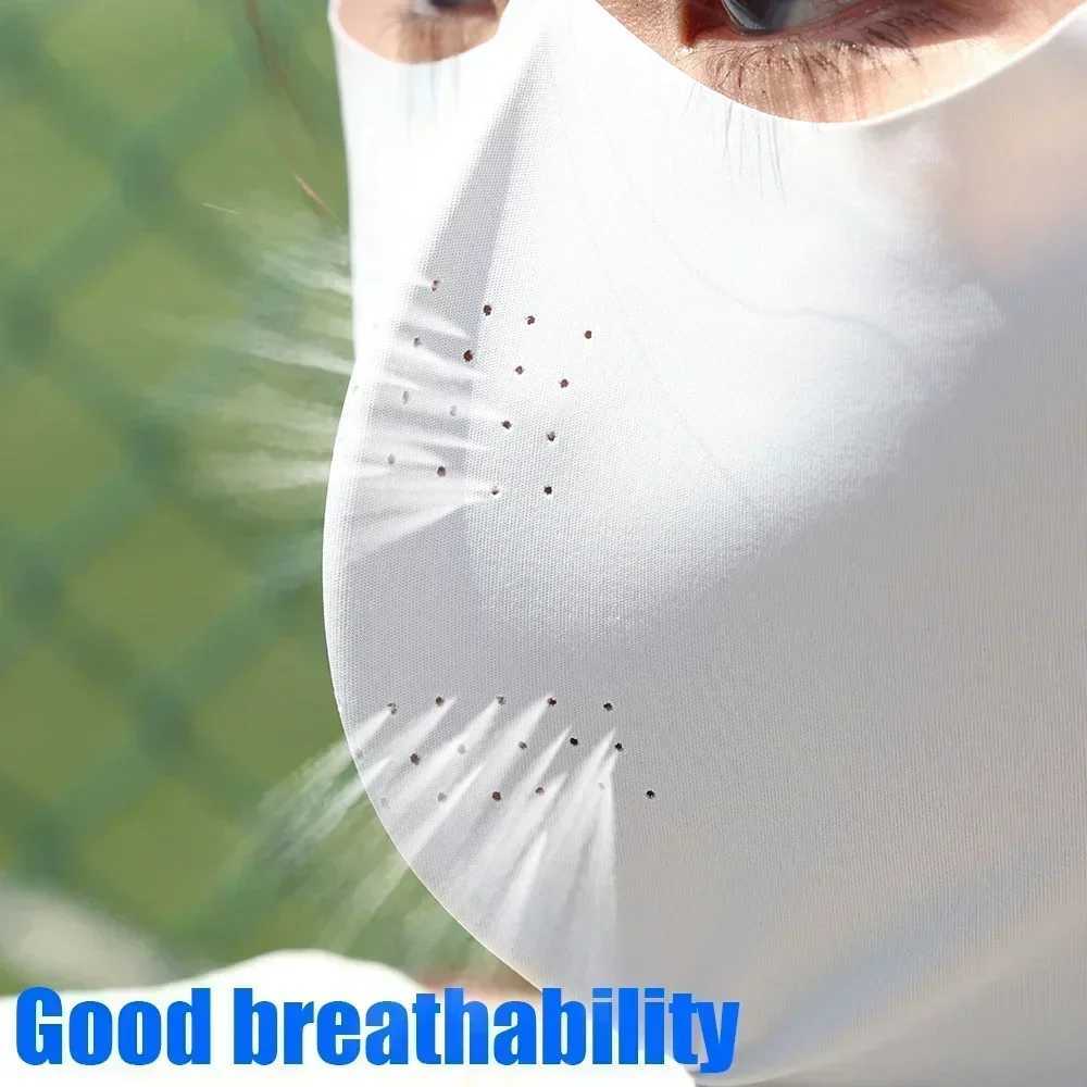 UPF50+ Sun Proof Protection Mask Neck Scarf Silk Face Cover Outdoor Wrap Cover Sports Cycling Women Men Summer Sunscreen Z250725