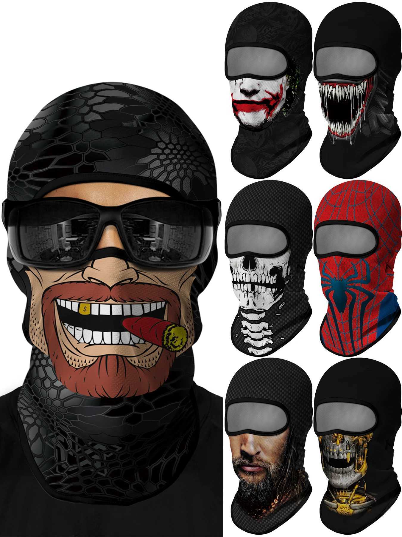 Cycling Mask Full Face Motorcycle Sun Protection Helmet Lining Summer Breathable Skull Halloween Mens Head cover Balaclava Z250725