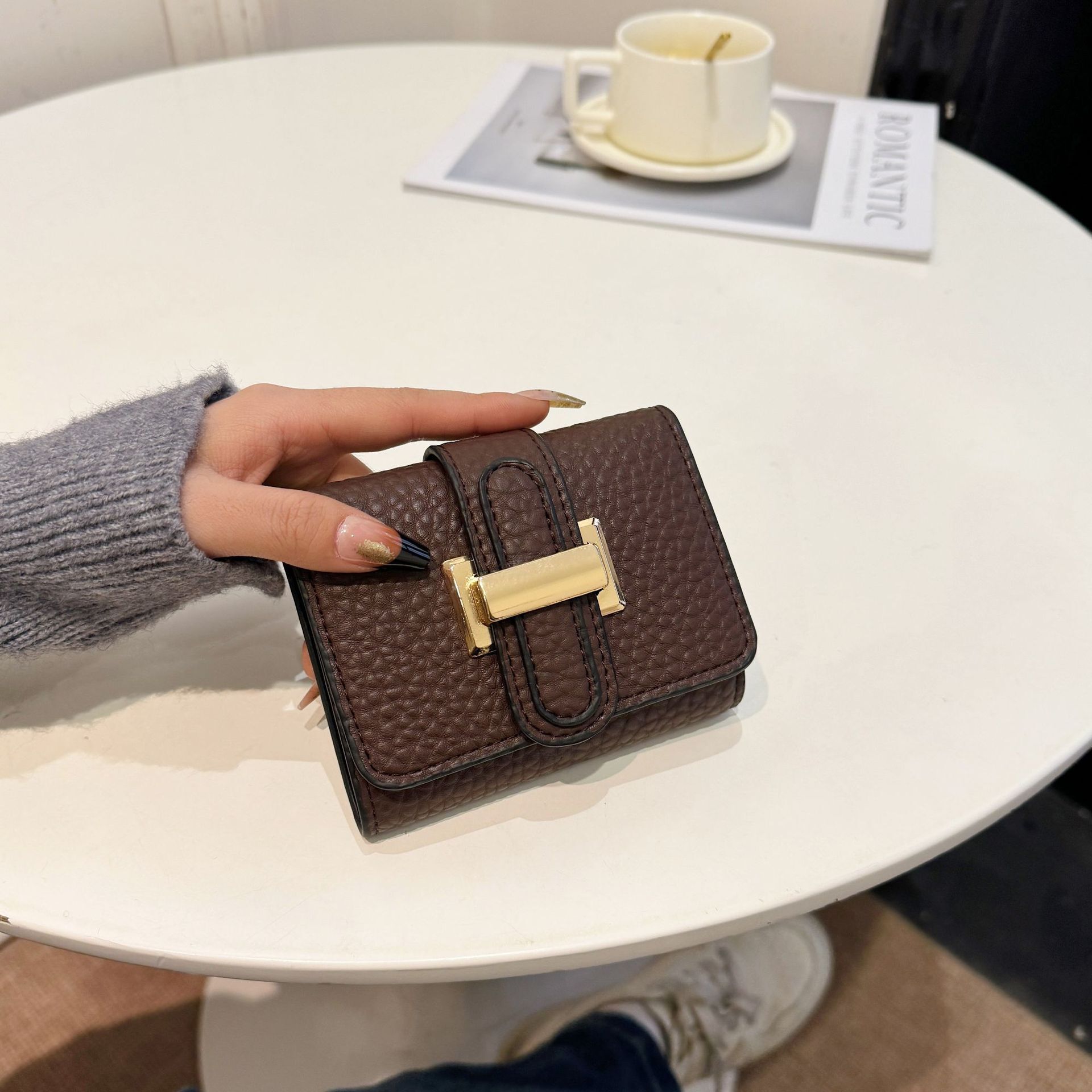 Designer Bag Autumn Winter Unisex Niche High-end Luxury Bag Feel Printed Chanel Style New 70% Off Card Holder Large And Small Wallets Free Shipping