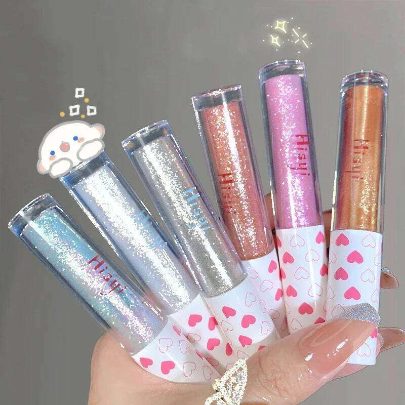 Liquid Eye Shadow Highlighter Water Proof Super Shiny Lasting Flakes Monochromatic Glitter Brighten Silkworm Makeup Maquille X250726