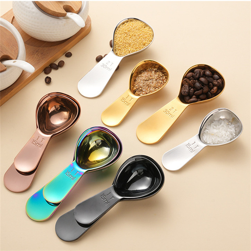 Cute Measure Spoon Stainless Steel Small Coffee Scoop