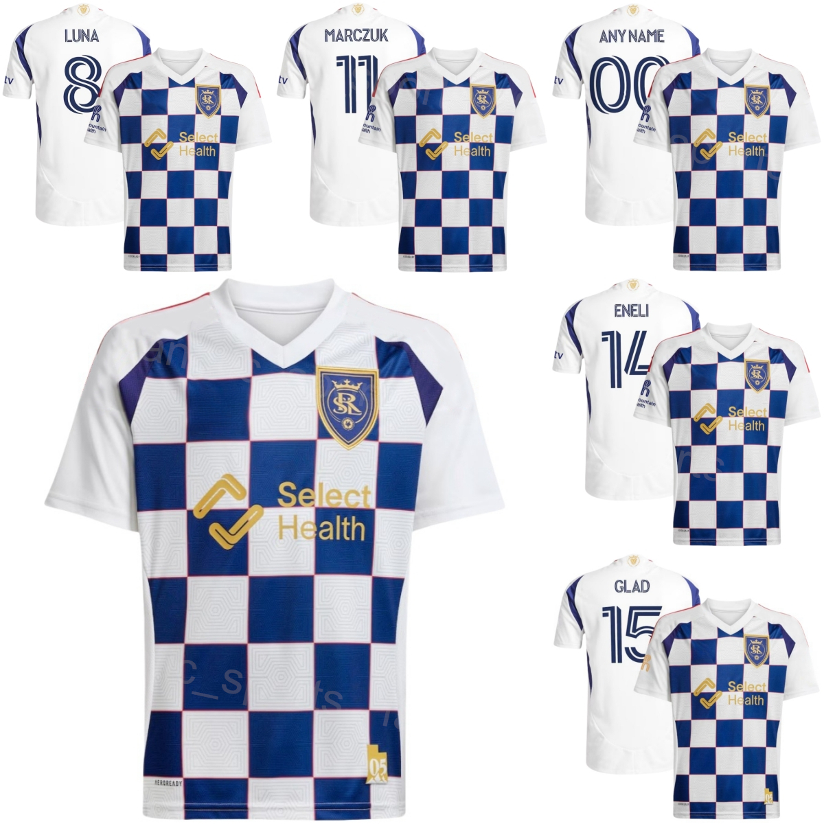 Club Royal Salt Lake Soccer 8 Diego Luna Jersey 10 Diogo Goncalves 11 Dominik Marczuk 9 William Agada 98 Alexandros Katranis 72 Zavier Gozo Football