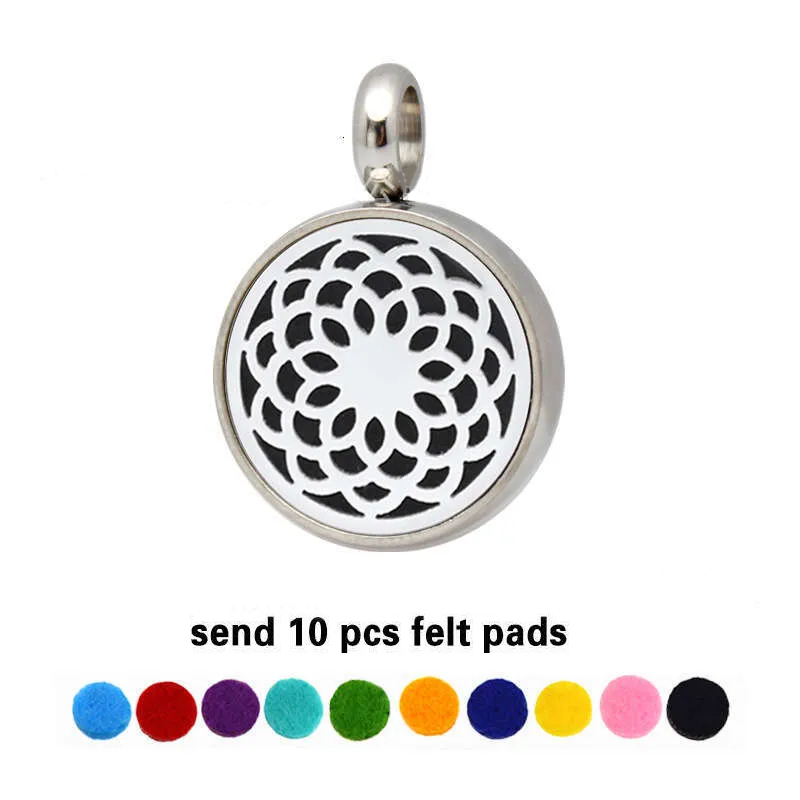 15MM Stainless Steel Hollow Essential Oil Diffuser Aromatherapy Photo Box Unisex Couple Necklace Versatile Pendant