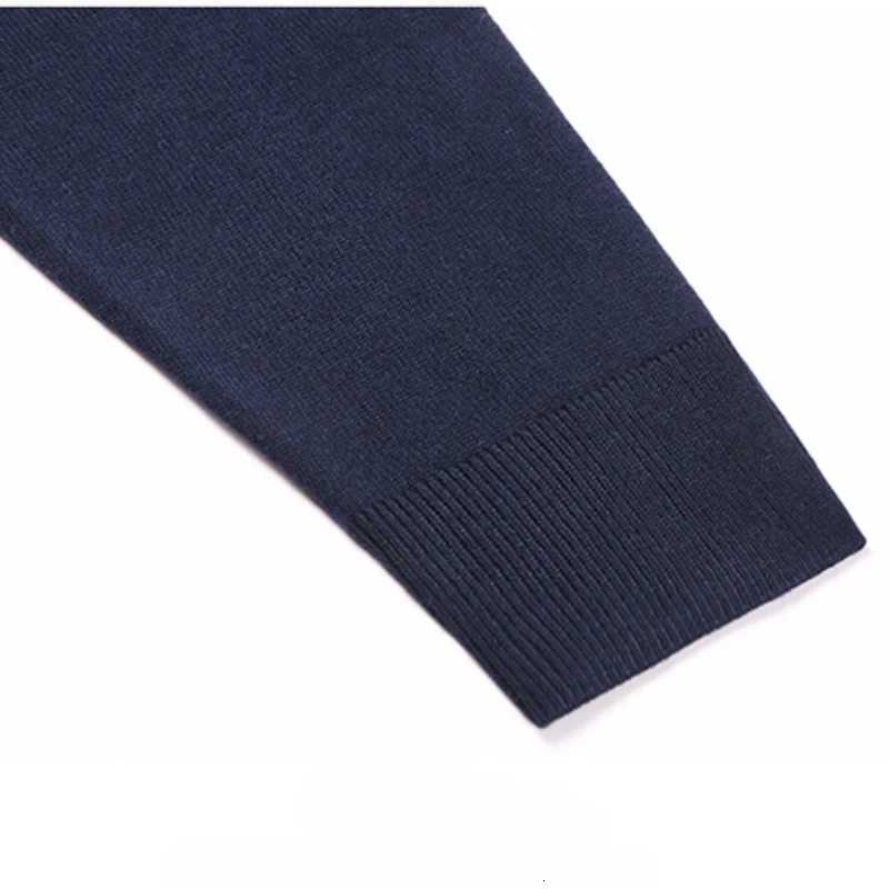 Autumn Winter Mens Long-Sleeved Sweater Half Turtleneck Pullover Wool-like Business Casual Top Half Zip Pullover Z250725