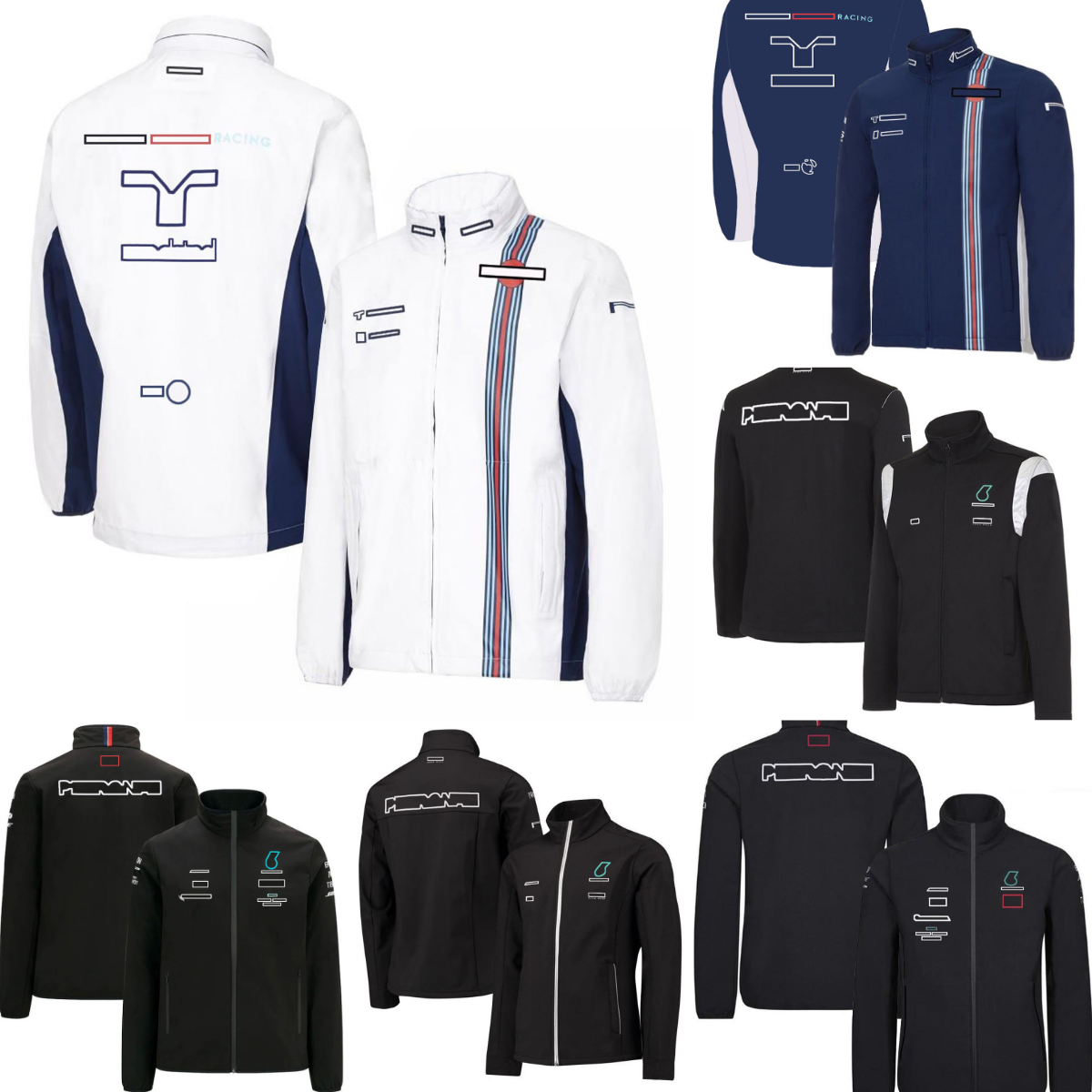 2025 F1 Team Full-length Zip Up Formula 1 Racing Men's Spring Autumn Fashion Driver Fans Windproof Jacket Warm Windbreaker