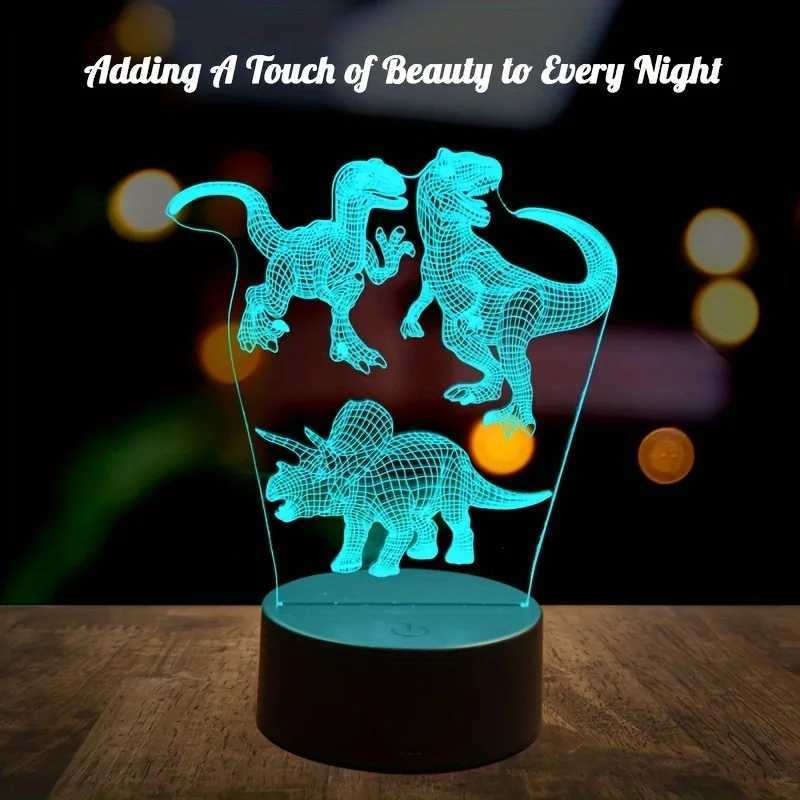 1pc Retro Dinosaur 3D Night Light USB Interface Table Light Holiday Atmosphere Decorative Lamp Holiday Gift for Friends XJ250725