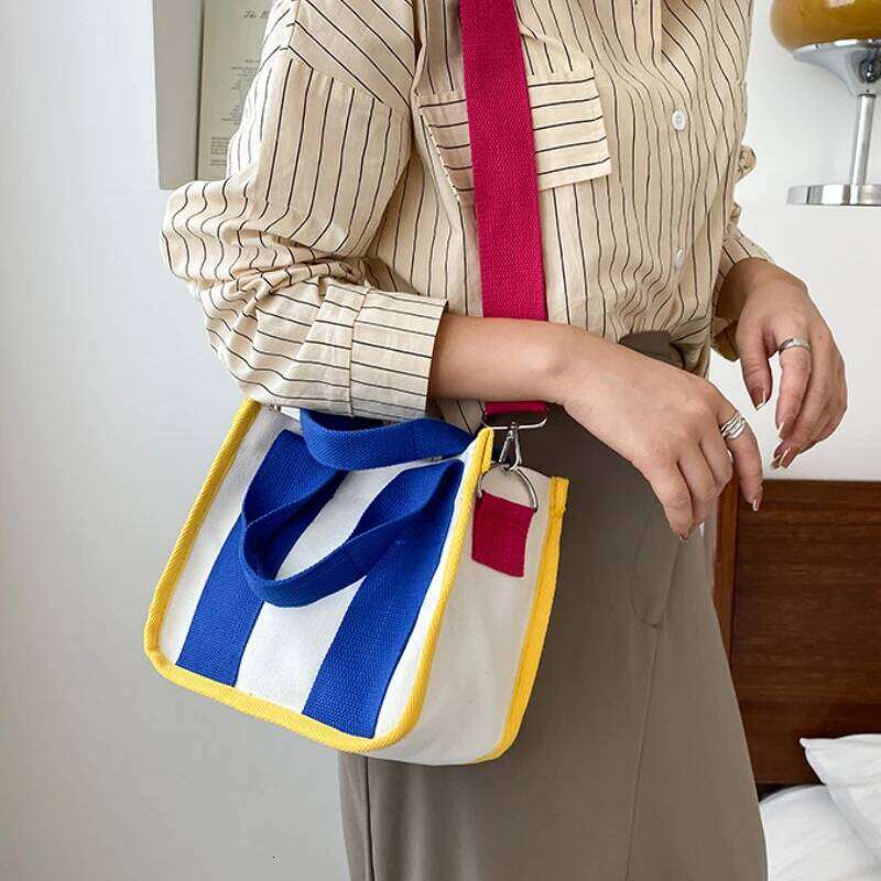 Color Blocked Handbag, New Fashionable And Simple Bag, Women's Crossbody Shoulder Bag