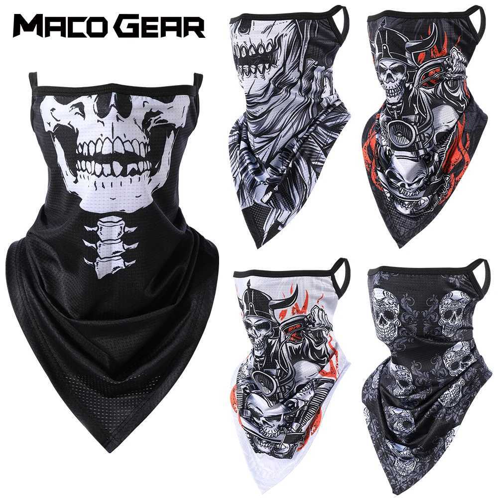 Skull Print Quick-drying Bandana Summer Scarf Breathable Half Face Cover Reusable Neck Gaiter Mask Sport Cycling Hiking Fishing Z250725