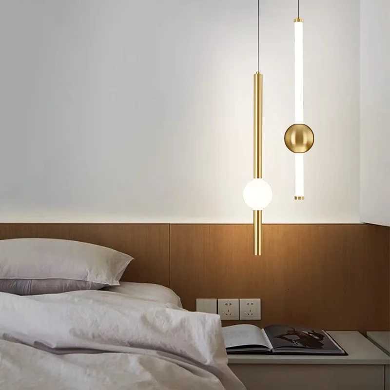 Led PE Ball Pendant Light for Bedroom Bedside Hanging Lamp Ceiling Chandeliers Modern Lighting Decoration Entrance Luminaire XJ250725