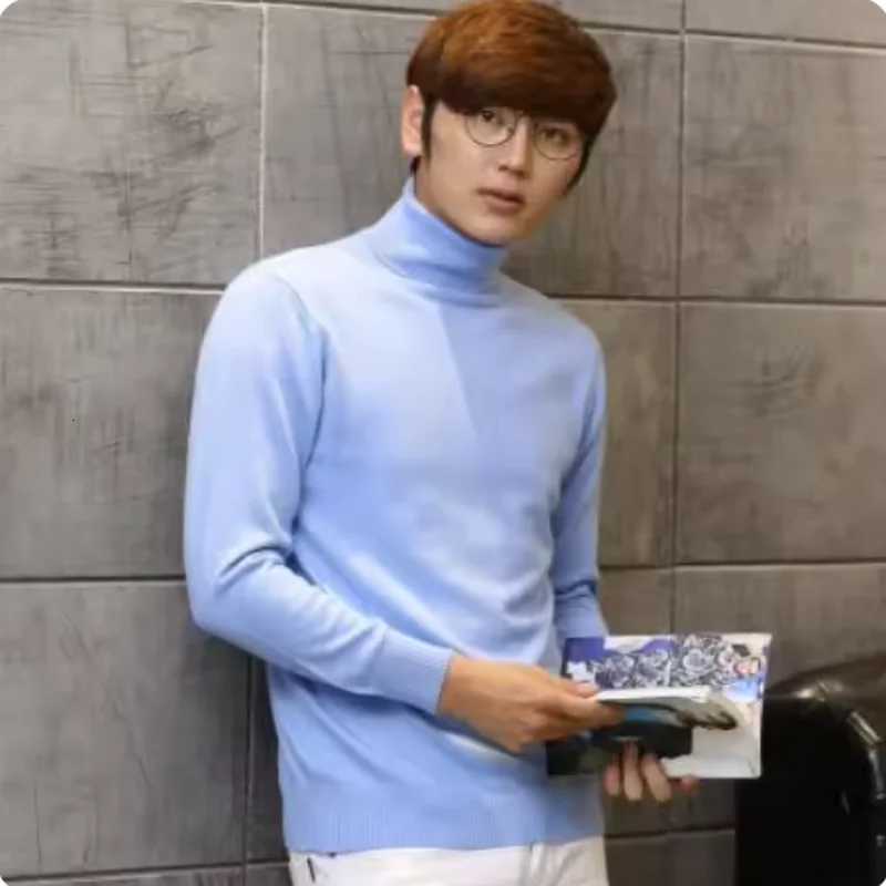 Cashmere turtleneck men sweater clothes for autumn winter hombre pull homme hiver pullover men high neck sweaters Z250725