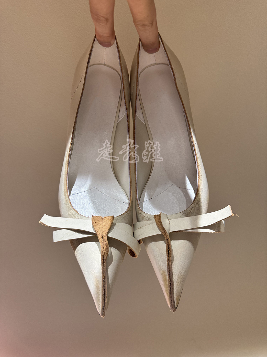 Fashionable High-End Ins Style British Vintage Bow High Heel Shoes for Women 250726