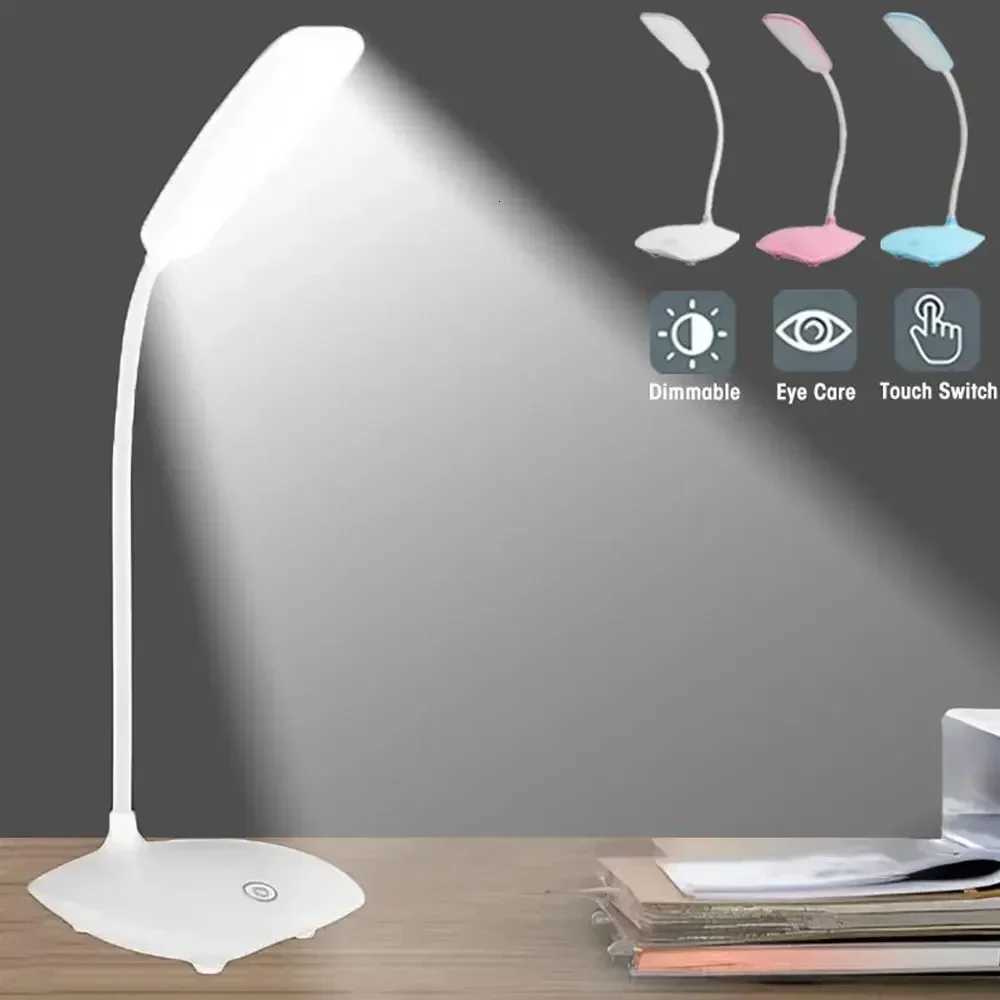 5V USB Rechargeable LED Desk Lamp Foldable Dimmable Touch Table Lamp Eye Protection Night Light Reading Lamp XJ250725