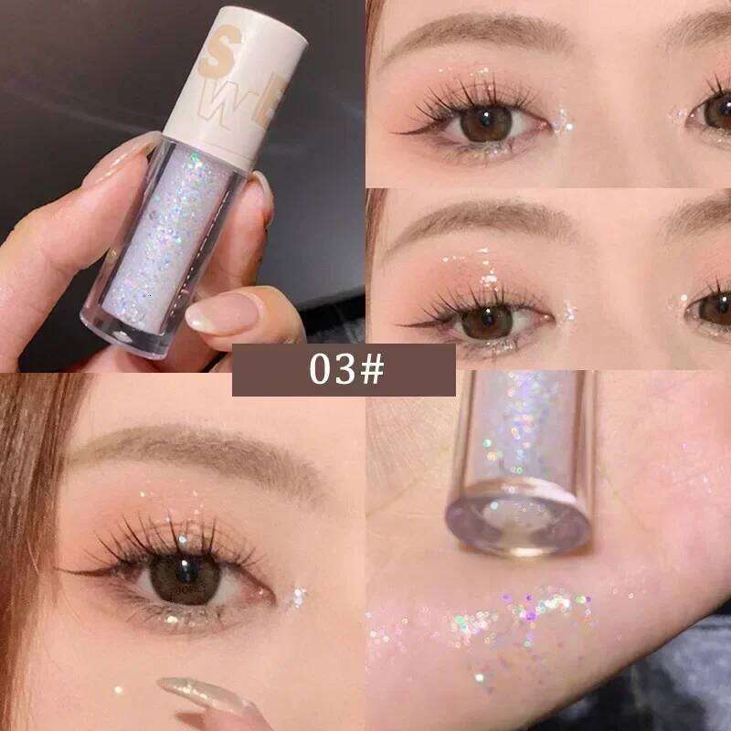 Liquid Eyeshadow Pearlescent Eyeliner Glitter Sequins Lying Silkworm Highlighter Waterproof Long-lasting Shiny Makeup Cosmetics X2507