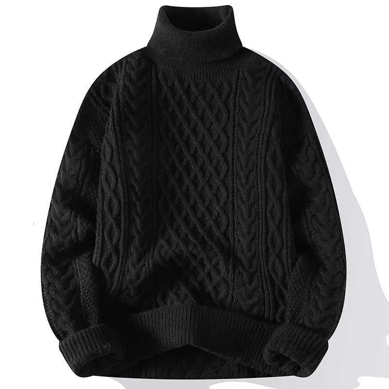 Mens TurtleneCK Sweaters Pullover Solid Color Knitted Sweater Men Casual Pullovers Autumn Winter Warm Knitwear Man Z250725