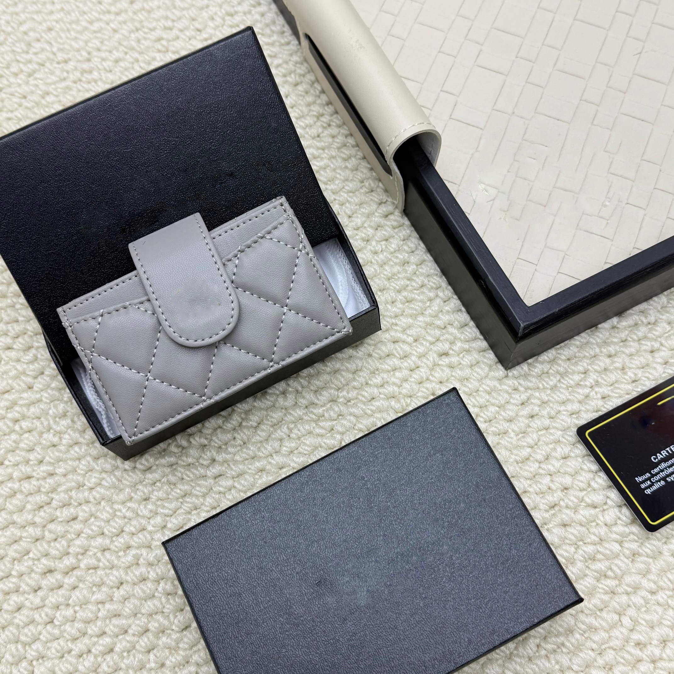 Designer Wallet Fashion Women Uxury Vintage Minimalist Genuine Leather High Capacity Snap Red Brown Coin Pocket Long Short