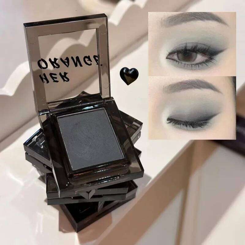 Smoky Blue-gray Eye Shadow Sweet Cool Single Color Mini Eyeshadow Palette Pearl Matte Shimmer Brightening Eyes Makeup