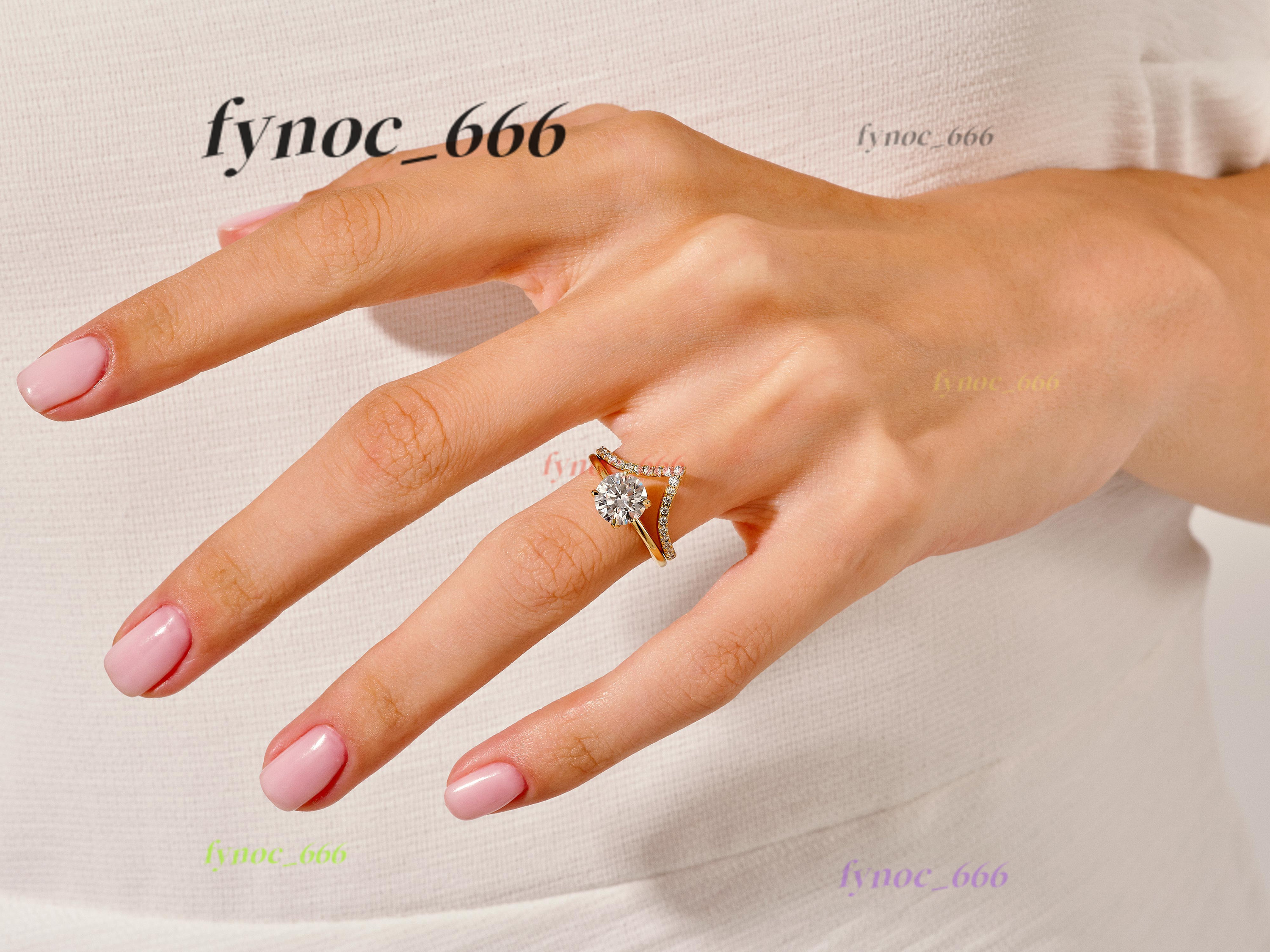 14k Gold Diamond Ring Matching Wedding Band for Women Unique Stacking Diamond Dainty Minimalist Ring