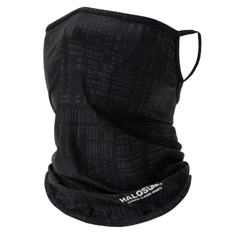 Thin Breathable Quick-dry Outdoor Face Mask Sun Protection Summer Silk Scarf Letter Pullover Neck Warmer Z250725