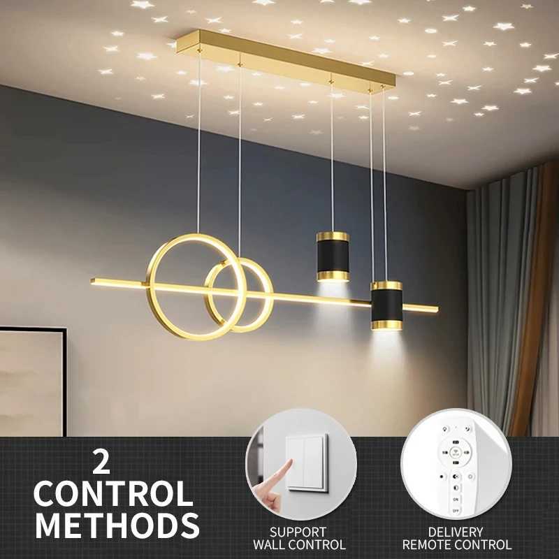Modern Dining Room Pendant Light LED Smart Remote Control Dining Table Hanging Lamp Luxury Chandelier Home Indoor Decor XJ250725