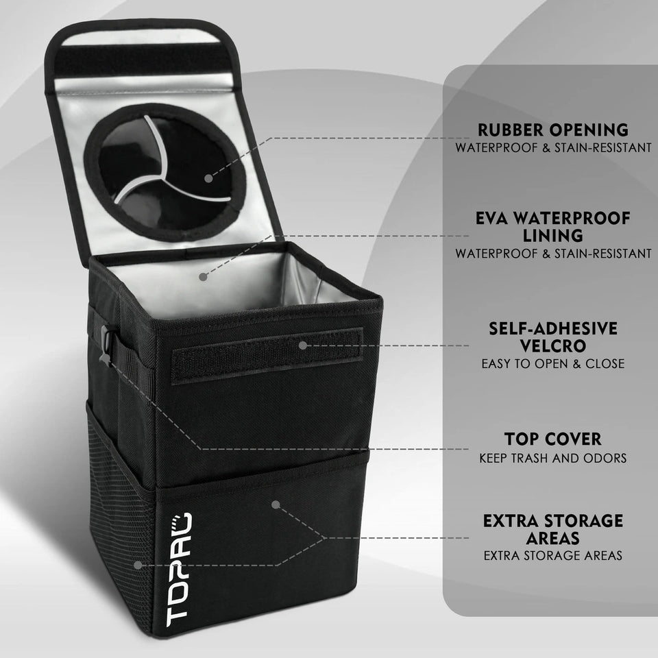 ecofriendly reusable car trash can for organized rides